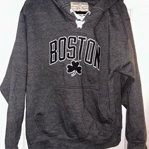 Boston Gray Hoodie